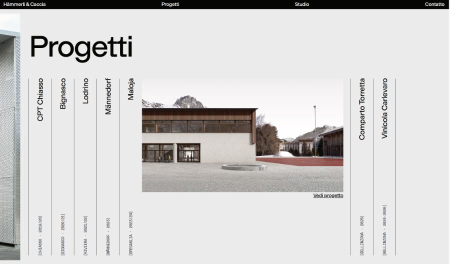Vorschau einer Website für ein Architekturbüro