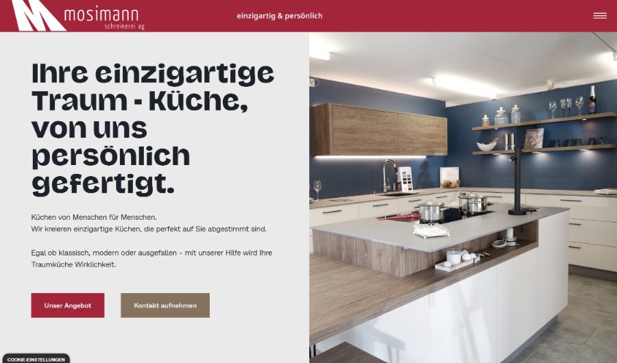 Vorschau einer Website für Küchenbau