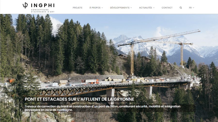 Vorschau einer Website für Ingenieurwesen und Bau