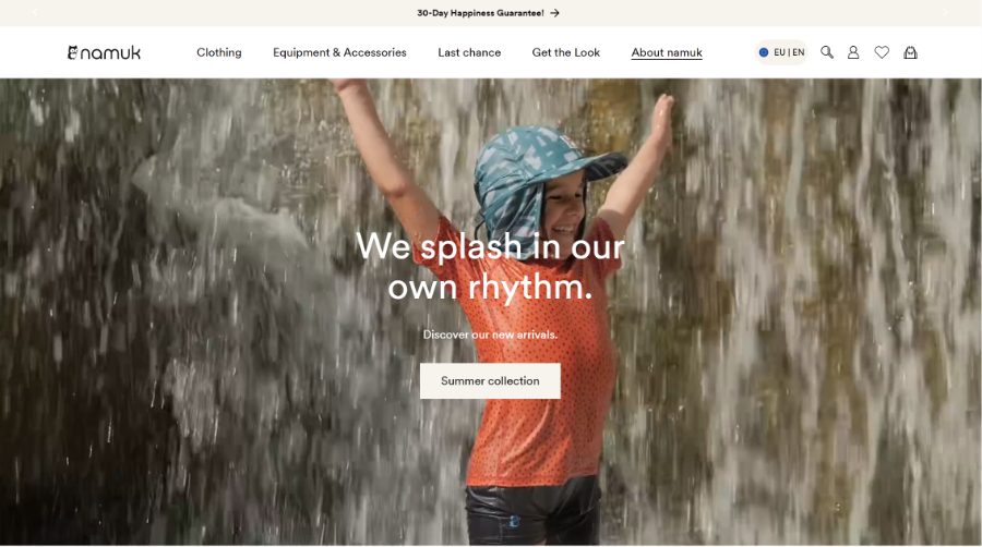 Vorschau eines Online-Shops für Outdoor-Bekleidung