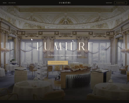 Website eines Restaurants