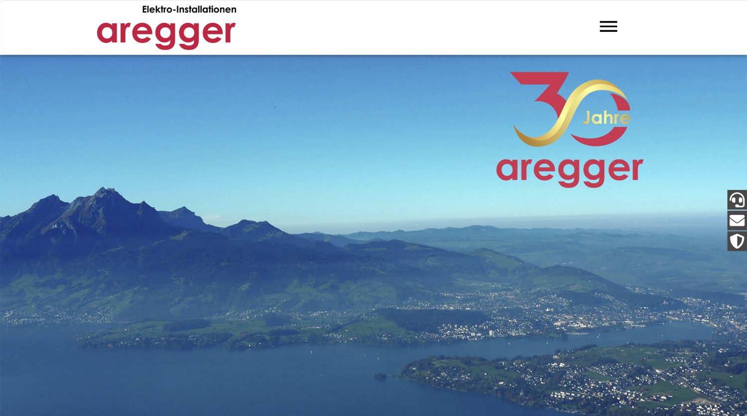 Veraltete Elektriker-Website (Vorher)
