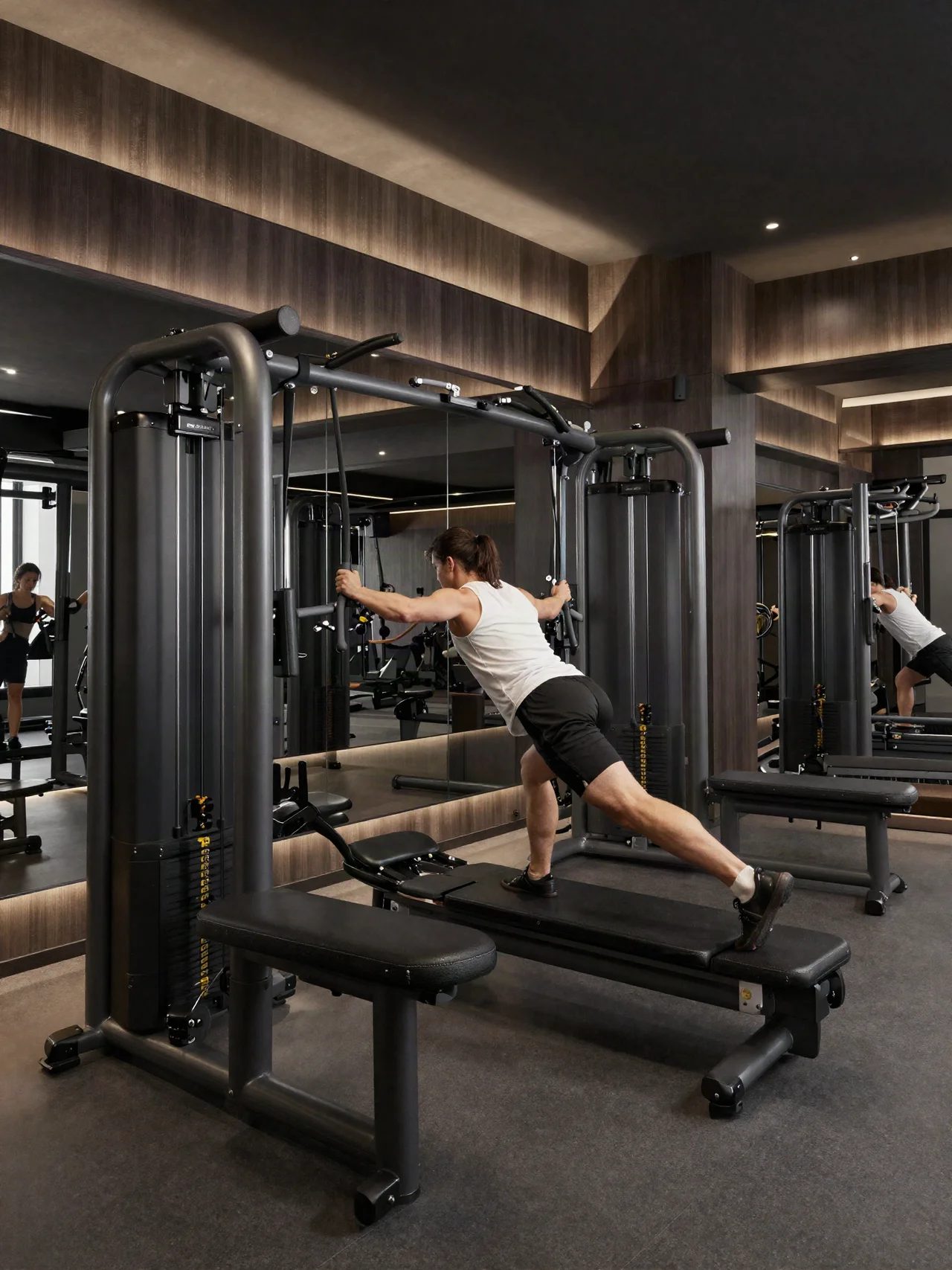 Person beim Training im modernen Fitnessstudio – NordPixel Website für Fitnessstudios