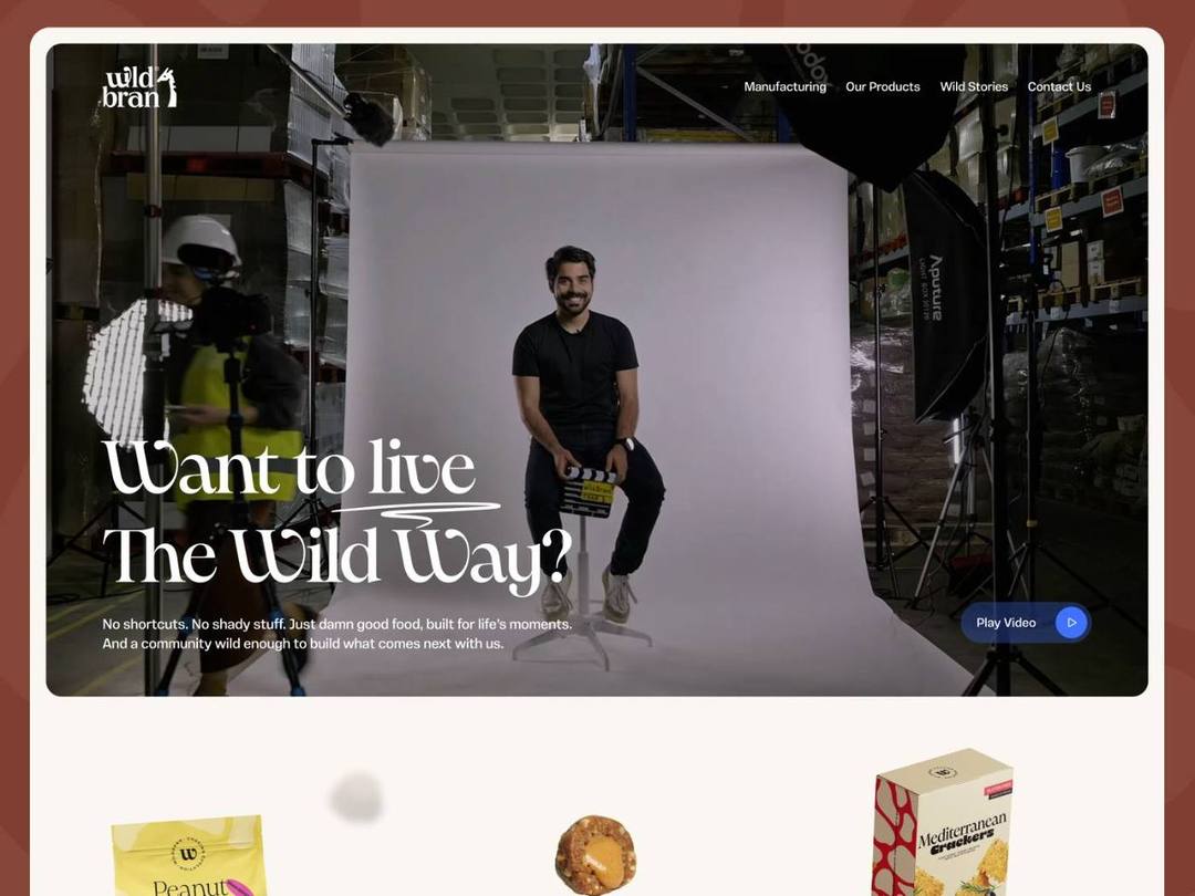 Food-Brand mit Video-Hero